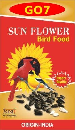 Parrots Wizard Dry Bird Food Small Size Sunflower Seeds for Bird 2 KG