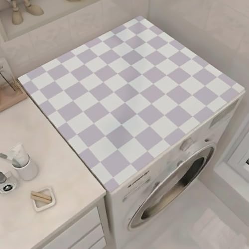 Image of Homecloud Non-Slip Washing Machine Mat - Durable Waterproof Protective Cover for Washer & Dryer, Dust-Resistant Mat Ideal for Laundry Room & Kitchen Appliances (Light Grey)