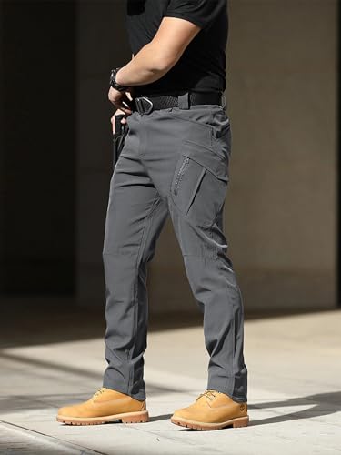 AUTIWITUA Men's Tactical Cargo Pants Water Resistant Lightweight Hiking Pants Outdoor Work Pants with Multi Pockets(No Belt) - Image 4