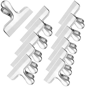 Gentpovth Verschlussklammern, 12 Stück Edelstahlklammern