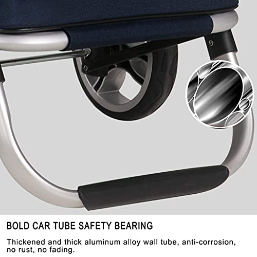 ZBBN Einkaufstrolley, Leichter Trolley, Faltbarer Praktischer Faltbarer Einkaufstrolley, Einkaufstasche, Geeignet zum… – Bild 6