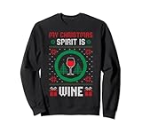 Photo Gallery funny my christmas spirit is wine drink brutto natale felpa Photo Gallery funny my christmas spirit is wine drink brutto natale felpa