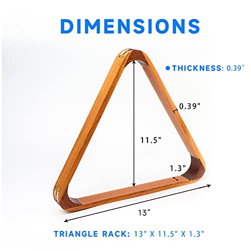 Gse 2-Tone Solid Wood Billiard 8-Ball Triangle Or 9-Ball Diamond Pool Ball Racks For 2-1/4" Pool Balls (8-Ball Triangle Rack) #TOP4