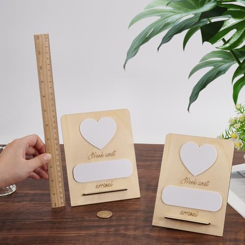 Image of FINGERINSPIRE 2 Set Announcement Pregnancy Signs Wooden Baby Announcement Sign Pregnant Baby Announcement Board Wood Sign for The Announcement of Your Pregnancy Or Baby's Birth Gifts for New Parents
