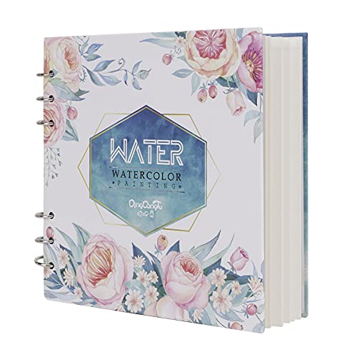 Watercolor Sketchbook - Watercolor Paper Sketch Book | Cold Press | 7.7 X 7.7 In, 20 Sheets, 140Lb (300Gsm) Heavyweight Paper | Loose-Leaf Binding, Lay Flat Water Journal, For Kids, Amateur #TOP21
