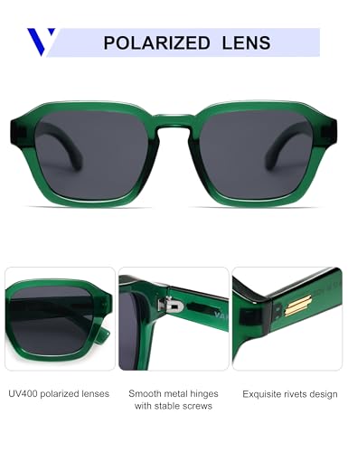 Image of VANLINKER Retro Vintage Polarized Trendy Small Square Sunglasses for Women Men 2025 Fashion Shades VL9858