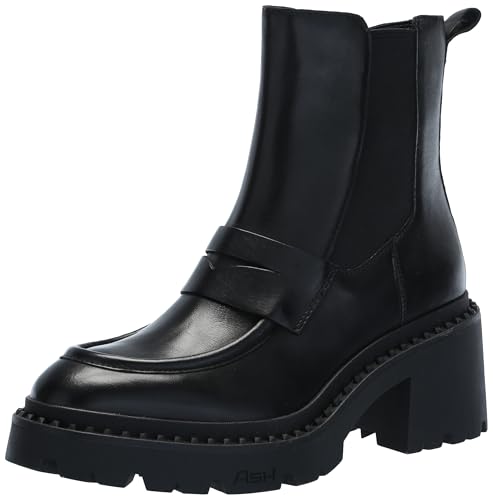 Foderato in pelle Ash Womens Stivali Nak Fashion, nero, 40.5 EU