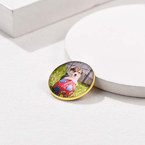 Image of U7 Brooches Jewelry for Women Men, Stainless Steel 18K Gold Plated Classic Feather /Flower /Tree of Life /Custom Photo /Breast Cancer Awareness Pink Ribbion Brooches and Pins for Wedding Dress or Party
