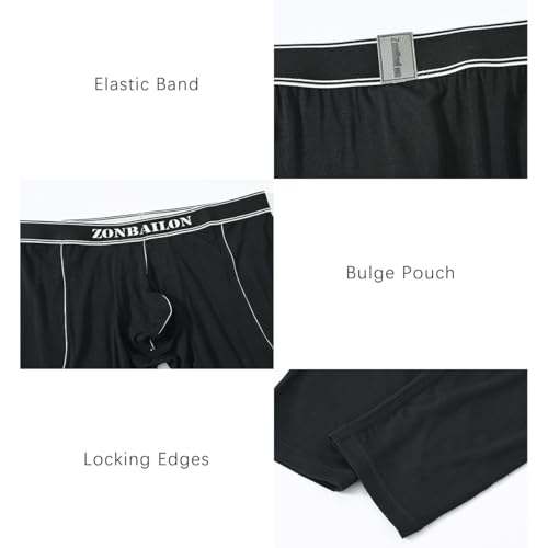 JINSHI Long Johns Thermal Underwear for Men Soft Bamboo Viscose Base Layer for Cold Weather Bottom4