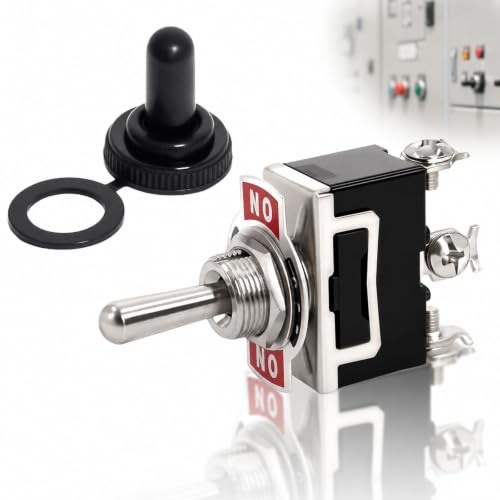 Podoy Momentary Toggle Switch ON-Off-ON, SPDT 3 Position 15A 125V/250V AC