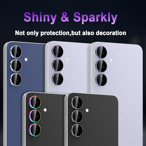 Casetego for Galaxy S25 FE Camera Lens Protector,9H Hardness,Scratch Resistant,Ultra-thin Tempered Glass,Metal Individual Camera Cover for Samsung Galaxy S25 FE,Case Friendly,Light Deep Purple - image 5