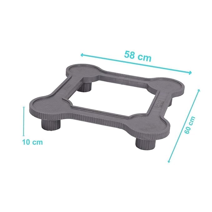Image of Heavy Duty Refrigerator Stand Double Door /Single Door Stand /Washing Machine Stand /Dishwasher Stand (Grey)