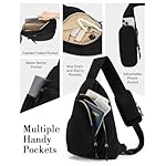 Sling Bag Nylon Crossbody Bags for Women with Anti-theft RFID Blocking Pocket Cross Body Purse Adjustable Shoulder Strap - Image 5