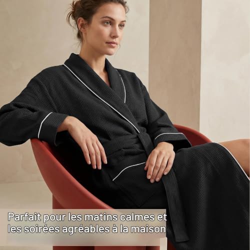 Accessoires Voyage Cabine : Get Trend Peignoir de Bain Femme et Ados S–2XL, Léger et Gaufré Rob... – Image 4