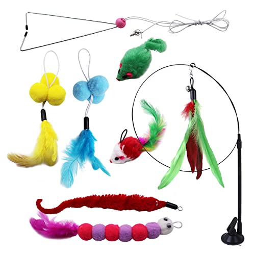 UptVin 1 juguete colgante para gatos para marco de puerta con 1 ventosa para gato con ventosa para gato, juguete para gatos con ventosa fuerte, juguete interactivo para interior Cover