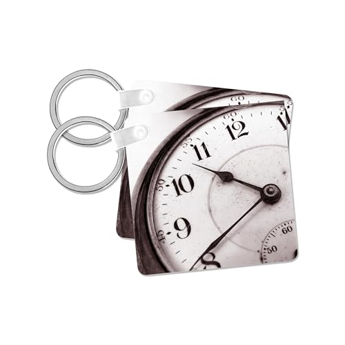 3dRose, Antique pocket watch, set of 6 Key Chains