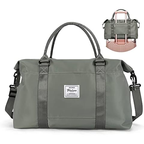 Gym Bag for Women, Travel Duffel Bag,Weekender Overnight Bag with Wet Pocket&Trolley Sleeve,Carry On Personal Item Bag Cover
