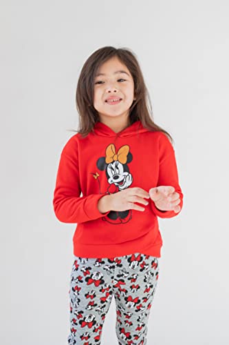 Image of Disney Minnie Mouse Fleece Pullover Crossover Hoodie and Leggings Outfit Set Infant to Big Kid Sizes (12 Months - 14-16)