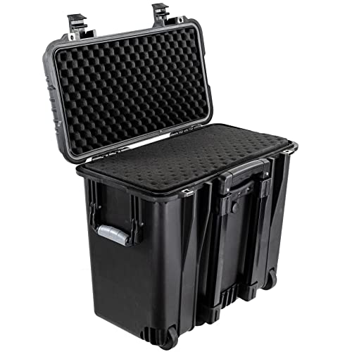 Eylar 19.7 inch Tall Protective Roller Gear Case, Water & Shock Resistant with Foam - Thumbnail 2