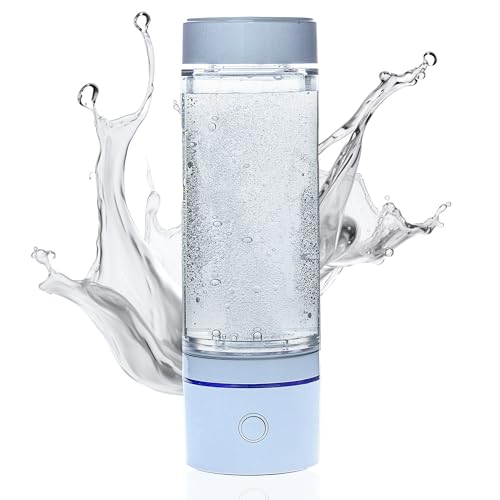 PURDANE Hydrogen Water Bottle 2024 – SPE/PEM Technology Generating Up to 3000ppb Hydrogen-Rich Ionized Water for Antioxidant and Health Benefits – Environmentally Friendly PC and Glass - White