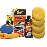 Meguiar's Quik Eraser Kit, Car Scratch Remover for Repairing Surface Blemishes, Car Scratch Repair Kit with ScratchX, Drill-Mounted Pad, and Microfiber Towel, 4 Count