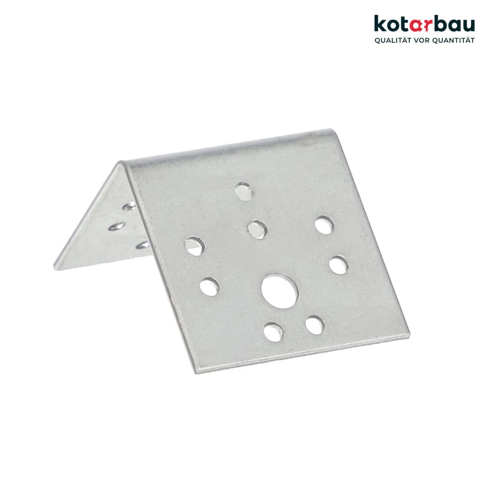KOTARBAU Winkelverbinder 50 x 50 x 50 mm Sicke Stahl Bauwinkel Montagelöcher Möbelwinkel Verzinkt Schwerlast Holzverbinder Montagewinkel Stuhlwinkel (50)