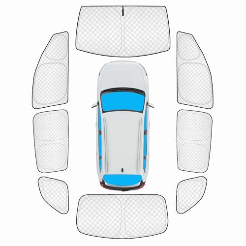 Image of KMF Windshield Sun Shade Replacement for Jeep Cherokee Accessories 2014-2023, Side Window Sun Shade Cover Sun Visor Shield Cover, Rear Window Sunshade for Camping /Baby UV Block and Privacy Protect