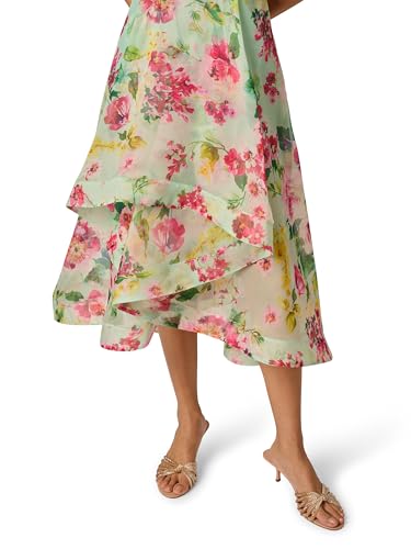 Image of Adrianna Papell Printed High-Low Dress