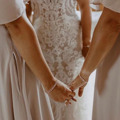 Tennis Bracelet for Women Wedding Bracelets for Brides Ears of Wheat Cubic Zircon Fashion Jewelry Gifts for Female | Silver/Yellow Gold/Rose Gold Plated2