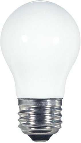 Satco Bombilla mediana S9151 con acabado blanco, 3.31 pulgadas, escarcha