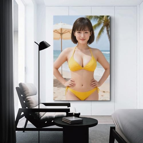 綾瀬はるか人気ポスター壁画のキャンバスのイメージの掛かる絵画家の装飾の誕生日のギフト24x36inch(60x90cm) [3]