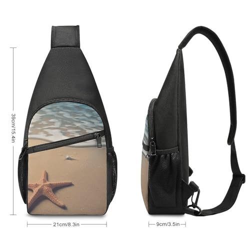 Bolso cruzado con diseño de estrella de mar 3D para senderismo miniatura 2