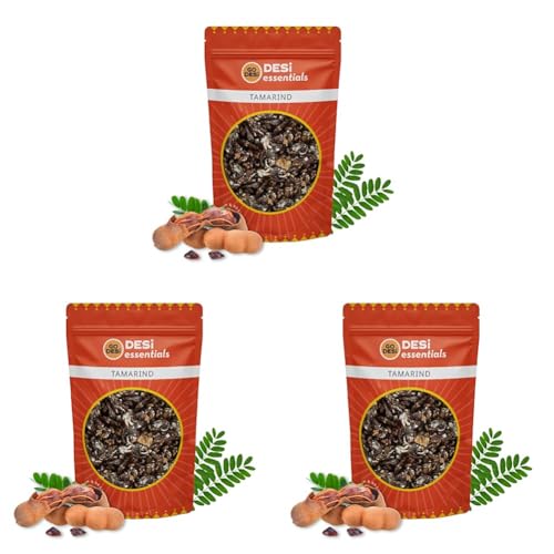 Image of GO DESi Seedless Tamarind Slab, 500 grams, Imli, 100% Clean and Fresh, Soft and Delicious, 2 x 250 g (Pack of 3)