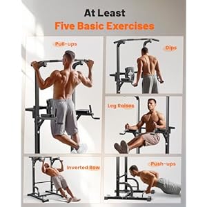   Sportsroyals-Power-Tower-Pull-Up-Dip-Station-Assistive-Trainer-Multi-Function-Home-Gym-Strength-Training-Fitness-Equipment-440LBS