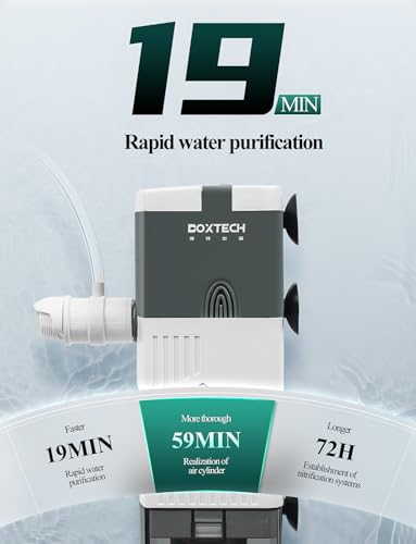 Image of UPETTOOLS Aquarium Internal Filter, 4 in 1 Small Fish Tank Filters Pump Sponge Filter Ultra Silent Adjustable Submersible Power Filter with Multiple Function for Fish Tanks 5-10 Gallon