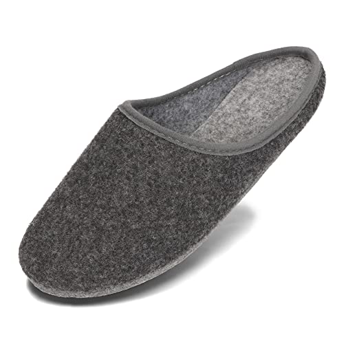 BeComfy Unisex Filzpantoffeln mit Gummisohle Damen Herren Filz Hausschuhe...