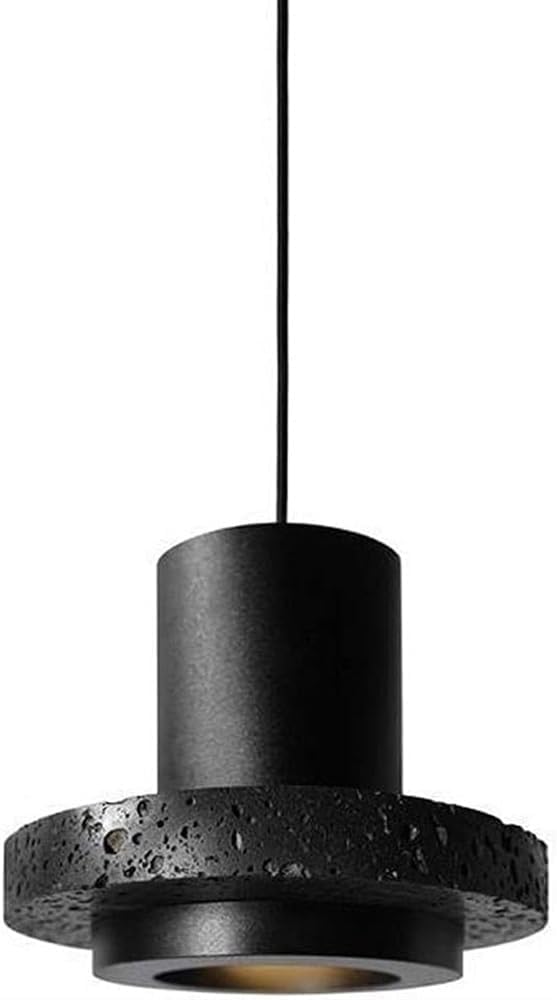 Lámparas de cemento de hormigón acabado negro para decoración de interiores