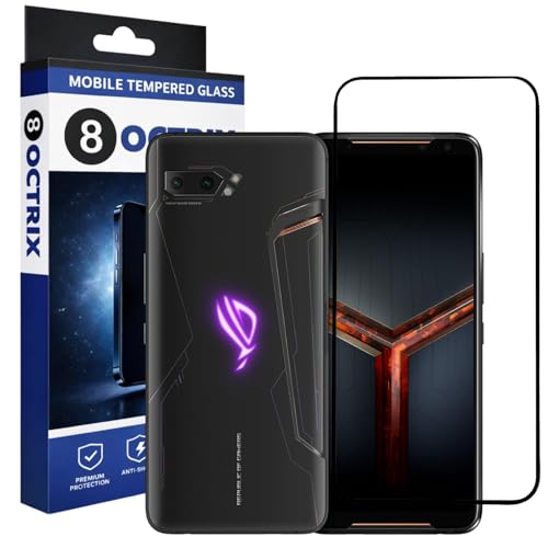 Image of Premium Tempered Glass Screen Protector Compatible for Asus ROG Phone 2 with Edge to Edge Coverage - Case Friendly, Anti-Scratch & Bubble-Free Installation Kit (Pack Of 1)