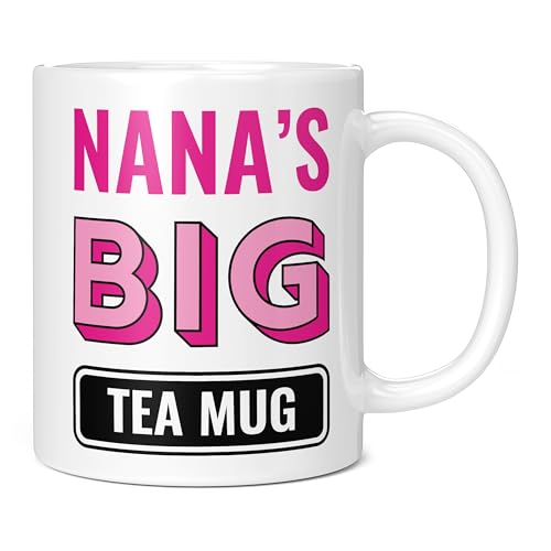 Mug Monster - Taza de té grande de Nana, regalo del día de la madre, regalo de cumpleaños para abuela, tazas gigantes para mujeres, taza enorme para bebidas calientes, taza de té de gran tamaño
