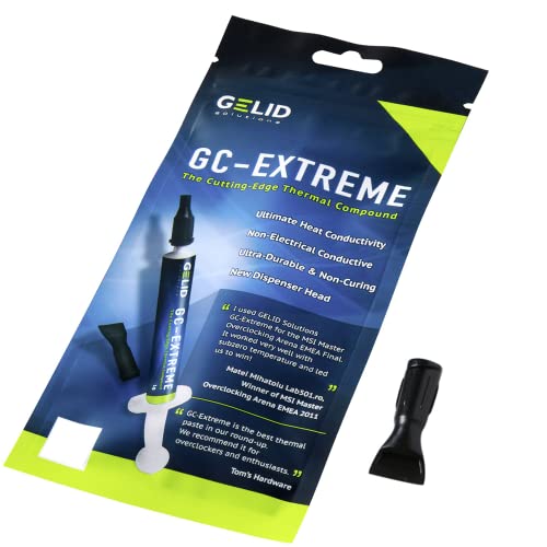 Gelid Solutions GC-Extreme 1g - Thermal Conductive Paste for Heatsink | Maximum Thermal Conductivity | Easy Application | Not Corrosive