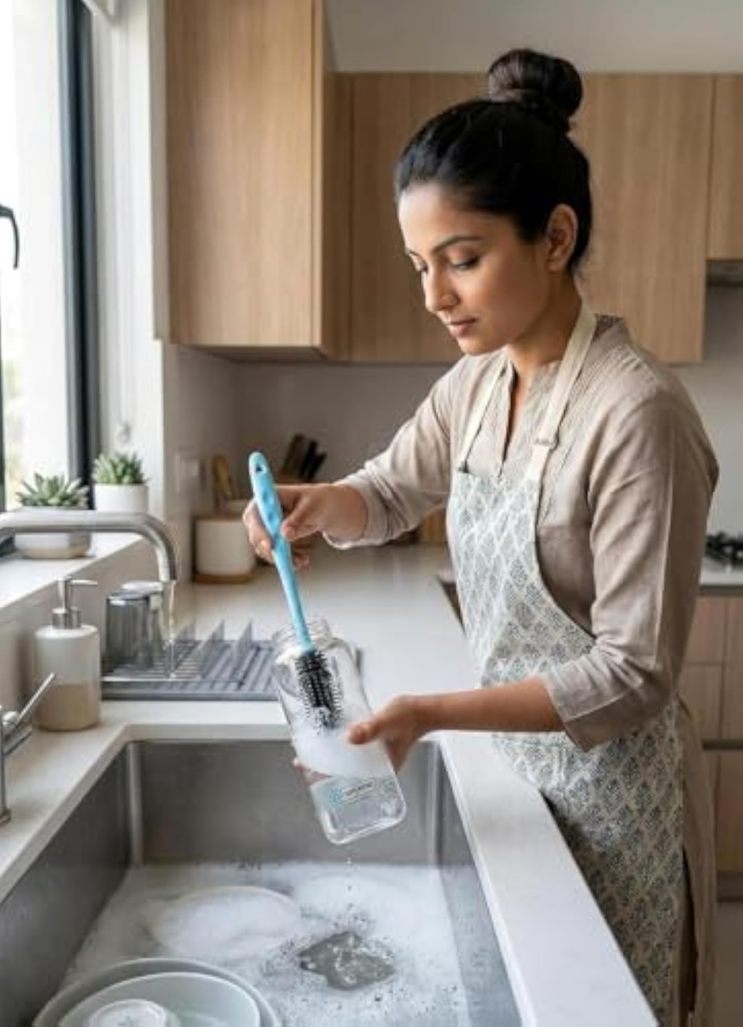 Long Handle Silicone Bottle Cleaning Brush for Hydro Flask