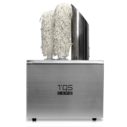Commercial Wine Glass Polisher Machine - Electric Glass Polishing Machine with 3 Cloth Polishers - Stainless Steel Glass Polisher for Wineries Bars and Restaurants and More