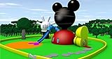Mickey Mouse Clubhouse Backdrop for 1st Birthday 7x5ft Black Micky Head White Micky Hand Hotair...