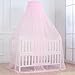Crib Canopy, Breathable Fine Mesh Baby Bed Canopy, Jacquard Pattern Crib Tent, Mosquito Net for 16.4ft Circumference Baby Bed