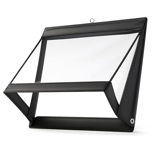 volila Waterproof Clipboard - (20 x 29cm) Landscape Waterproof Clipboard A4 with Transparent PVC Screen - Black Clipboard with Cover to Protect Documents from Rain, Snow and Dust Particles