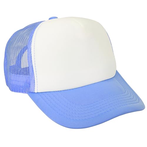 Image of Gelante 12 Pcs Sublimation Blank Trucker Hats - 5 Panel Mesh Snapback Baseball Cap Bulk