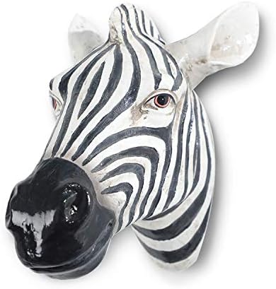 Ksoulyer Polyresin Faux Zebra Head Wall Hanging, Handmade Wall Charmers for Farm House, Animal Head Home & Garden décor