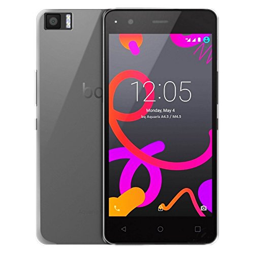 REY Funda Carcasa Gel Tamizada Antideslizante para BQ AQUARIS M4.5 A 4.5, Ultra Fina 0,33mm, Silicona TPU de Alta Resistencia y Flexibilidad