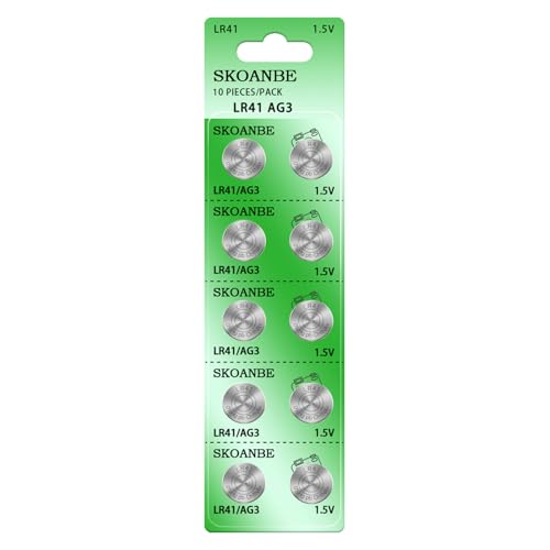Batería botón SKOANBE LR41 10 piezas 1.5V miniatura 2