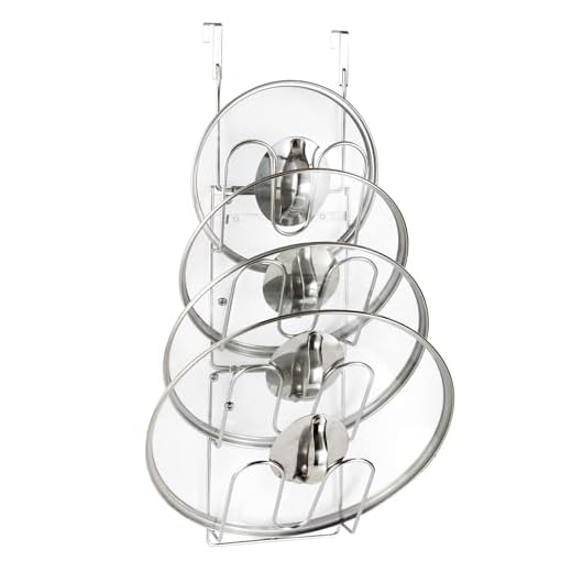 YQh The-Cabinet Pot Lid Organizer,Door Mounted Pot cover rack,Pot Lid Storage,Cabinet-Hanging Type Pot Lid Rack,304 stainless steel Pot cover support in kitchen, cabinet and food cabinet